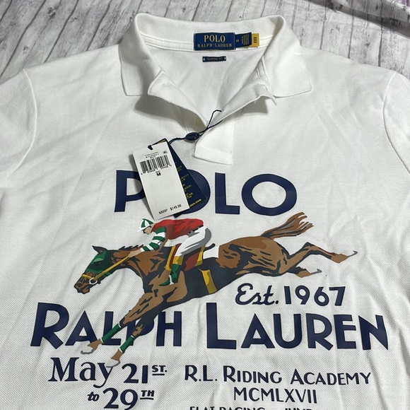 NWT Polo Ralph Lauren Classic Fit Mesh Graphic Shirt - Picture 7 of 9